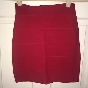 Red BCBG bandage skirt